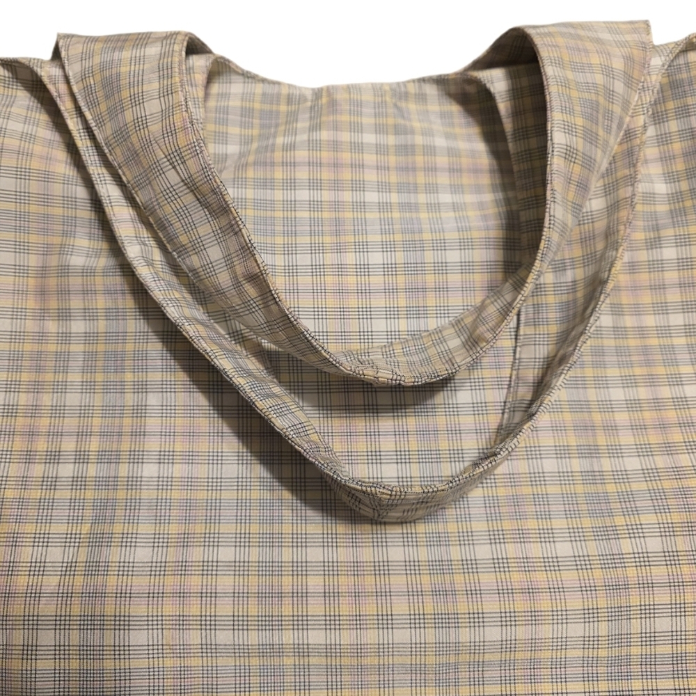 COS Multicolor Checked Shopper Tote Bag Plaid Minimalist Slouchy EUC - Picture 13 of 14